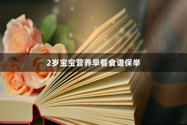 2岁宝宝营养早餐食谱保举